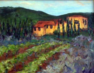 "On the Road to Gaoile, Tuscany" by Artist Diana Saffo Bono