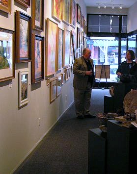 Artist Ken Farris during April 2008 exhibition at Framations Art Gallery