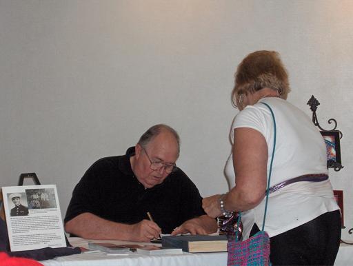 Ken Farris signing at the Soldier's Footprints Exhibition 2008