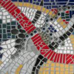 Dreaming in Color
Size:16.5x 22
Medium: Mosaic
Frame Description: white lattice strip 

Description of Work: An explosion of color, line, and texture are experienced in this abstract mosaic. Ceramic tile, stone, marbles and metal nuts work together in this playful piece.

Price: $600.00